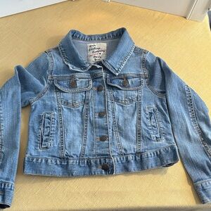Girl’s Ruum Light Blue Distressed Stretch Denim Jacket Sz 7-8
